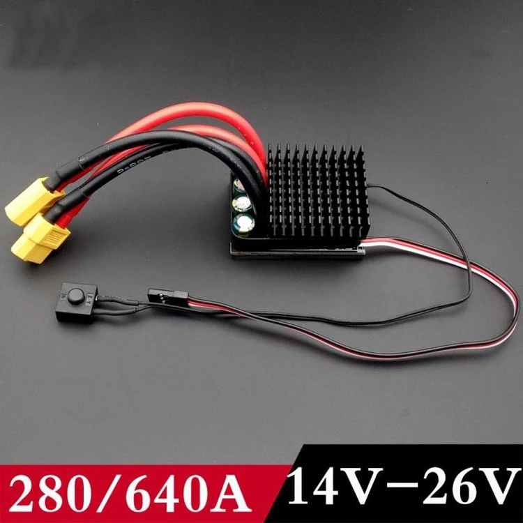 320a/640a двухнаправленная щетка Esc 14 v-26 v 24v 6s электрический регулятор скорости для Diy Rc дифференциальный трек скалолазание Автомобили Rc лодка