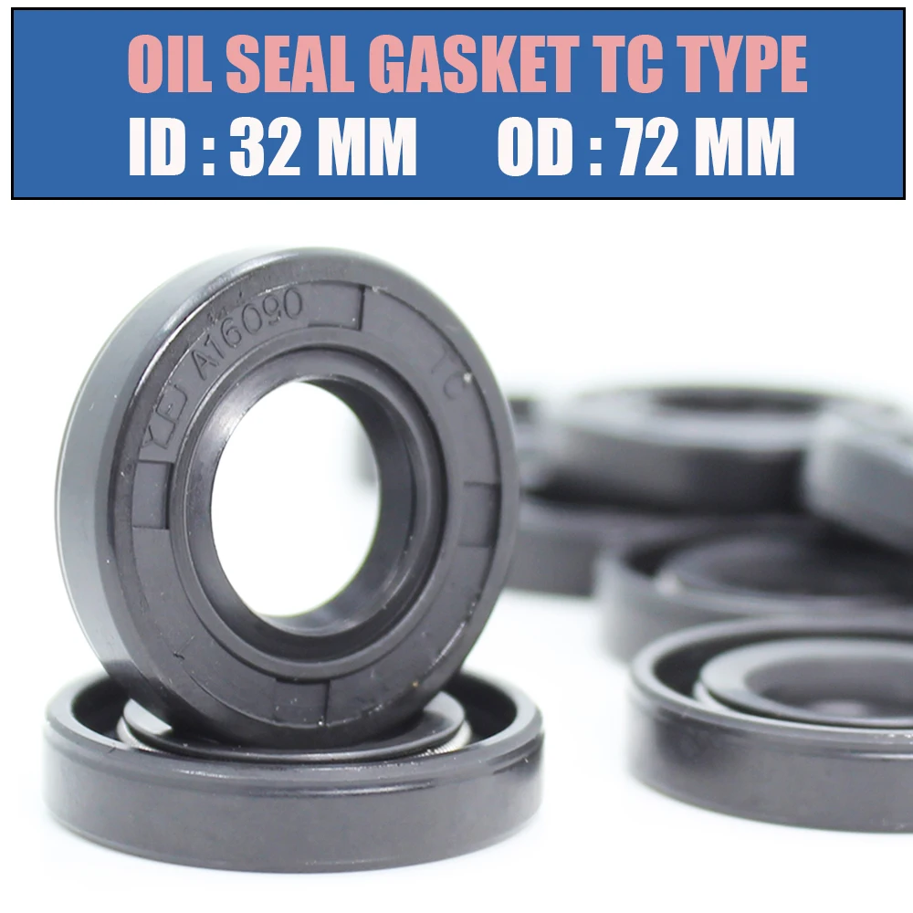 

ID 32mm Oil Seal Gasket TC Type Inner 32*72 mm 4Pcs Bearing Accessories Radial Shaft NBR Seals