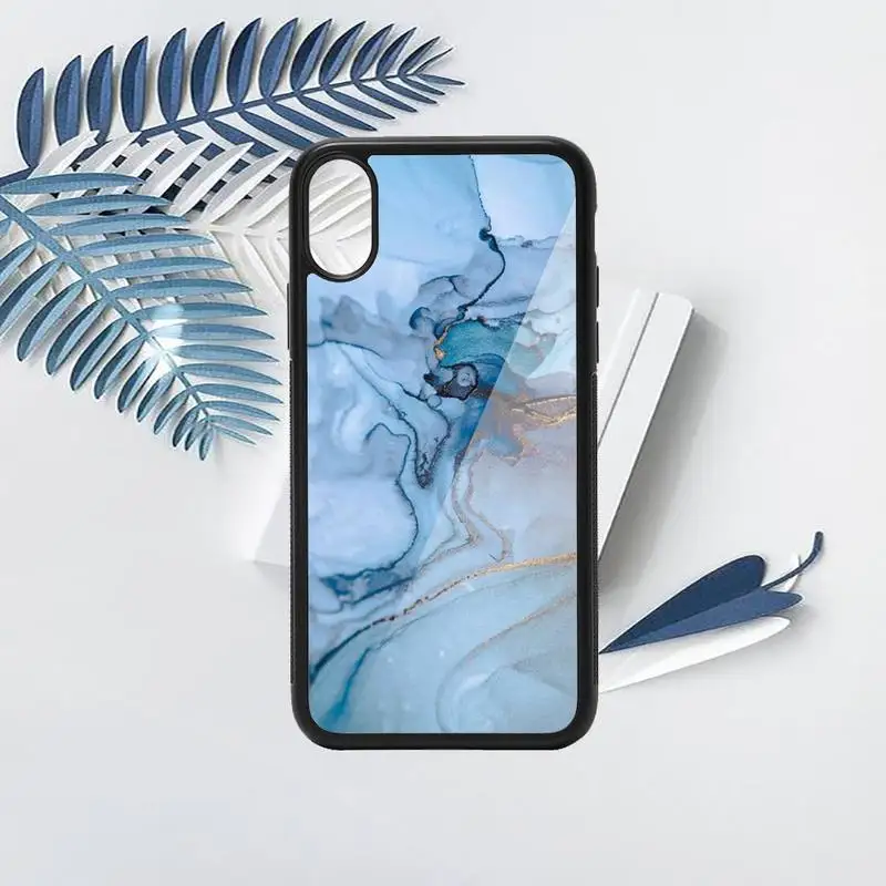 

Elegant Blue Marble Purple Phone Case TPU For iPhone X XR XS 11 12 mini Pro MAX 6 6S 7 8 Plus SE 2020