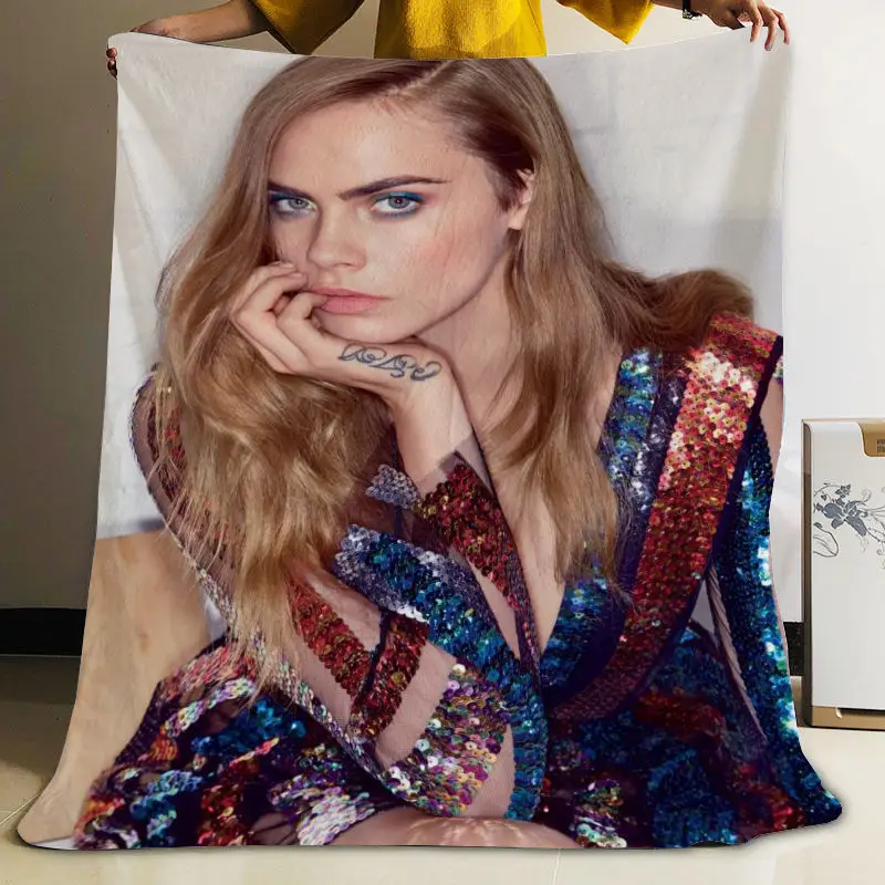 ?? Musifeカスタムキャラdelevingneフランネル毛布デザイン独自の毛布フランネル毛布ソファdiyのドロップシッピング