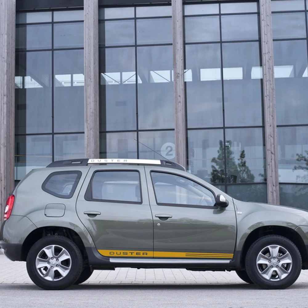 Наклейки на боковые двери автомобиля Dacia Duster 4X2 4X4 1 0 Tce 100 130 Turbo lpg черные коллекторы