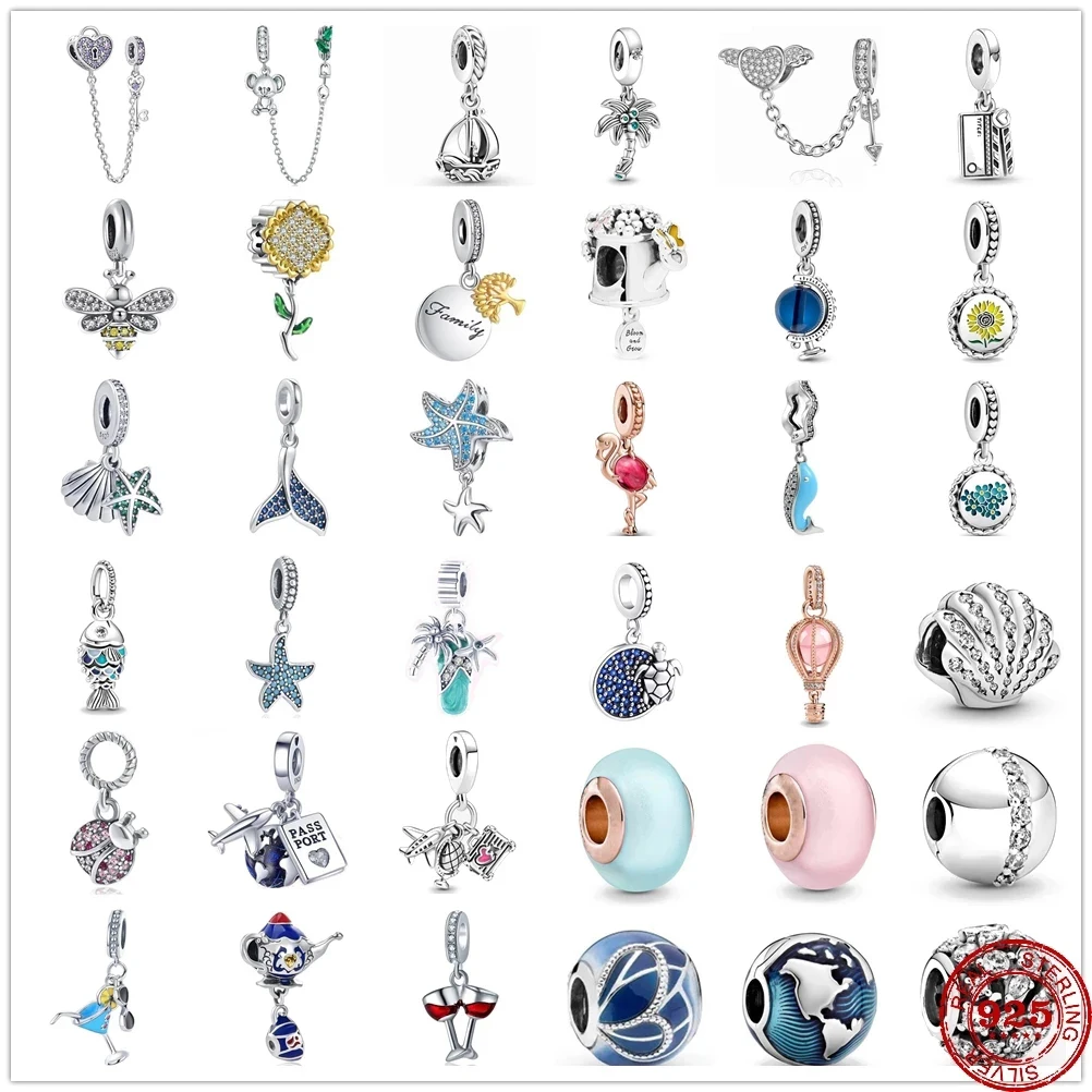 Новые оригинальные аксессуары для браслетов цепочка висячий зажим Шарм бусина
