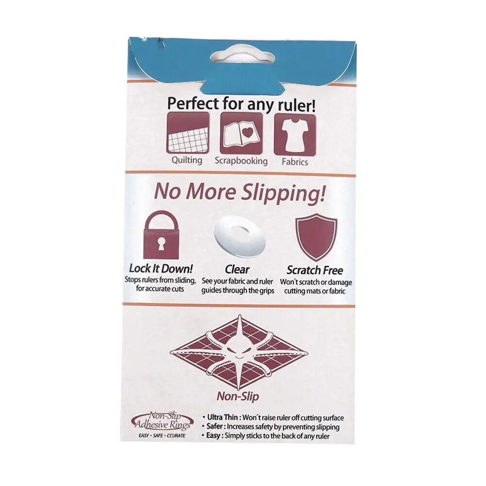 

30Pcs Clear Non-slip Adhesive Grip Rings Silicone Gel Patchwork Ruler DIY Tool