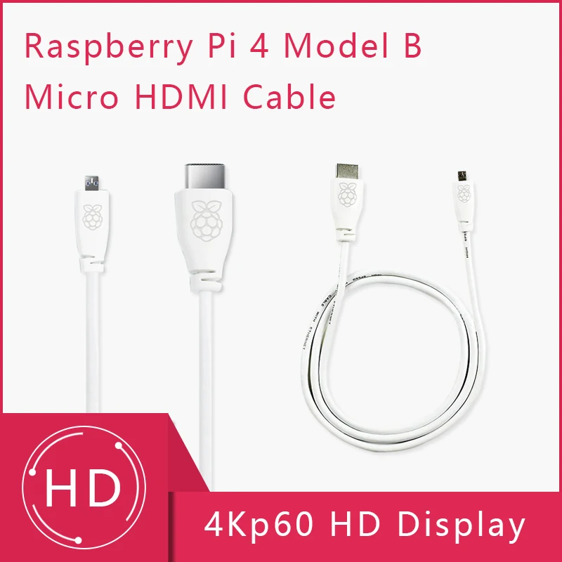 Raspberry Pi 4 Molde B Micro HDMI к стандарту (A/M) 1 м 2 кабель | Компьютеры и офис