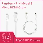Raspberry Pi 4 Molde B Micro HDMI к стандарту HDMI (AM) 1 м 2 м кабель