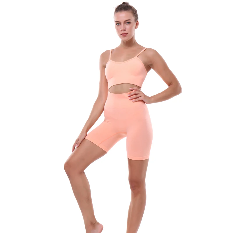 

Комплекты для йоги OVESPORT, женские спортивные эластичные леггинсы с высокой талией для спортзала, спортивные комплекты для тренировок