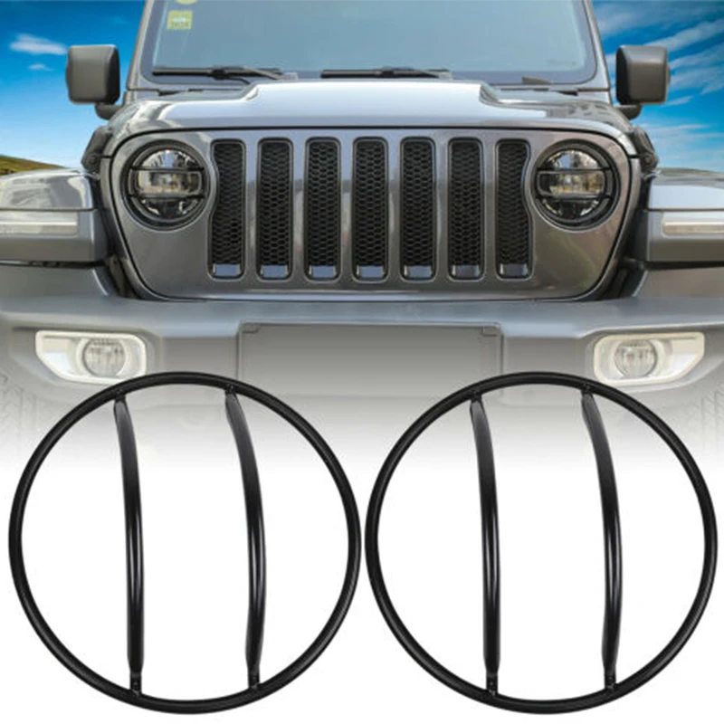 

Пара передних фар, Защитная крышка для Jeep Wrangler JL JT 2018-2020