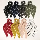 Женский шифоновый галстук-бабочка в горошек с цветами и полосками для волос заколки для девочек заколки для хвоста Женские Модные аксессуары для волос