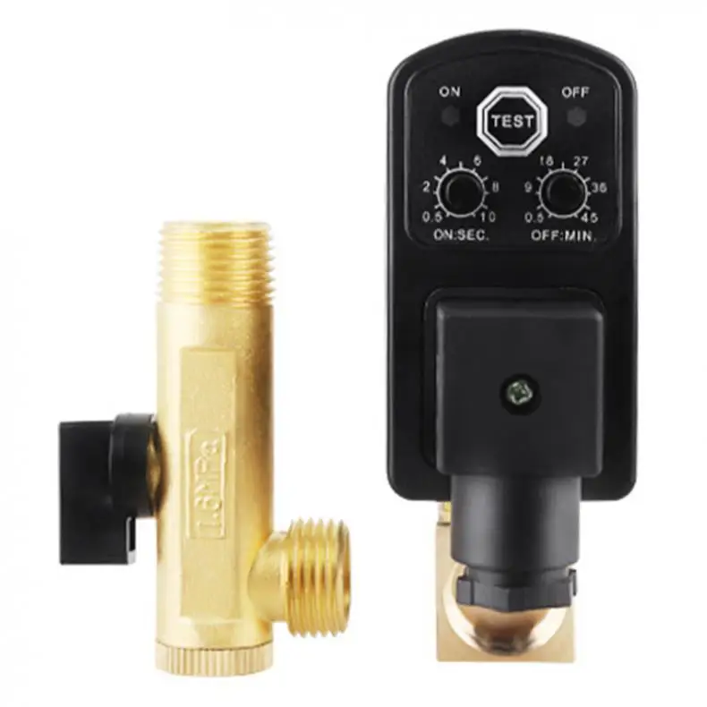 Переменный ток 220 В 1/2 &quotлатунный электронный сливной клапан сплит-Тип с таймером