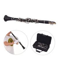 17 key abs clarinet bb flat with carry case gloves cleaning cloth mini screwdriver reed case reeds woodwind instrument
