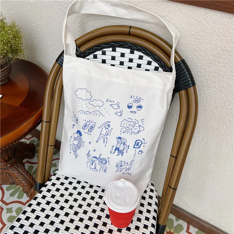 2020 новые летние холщовые сумки на плечо с принтом большая емкость сумка без маски