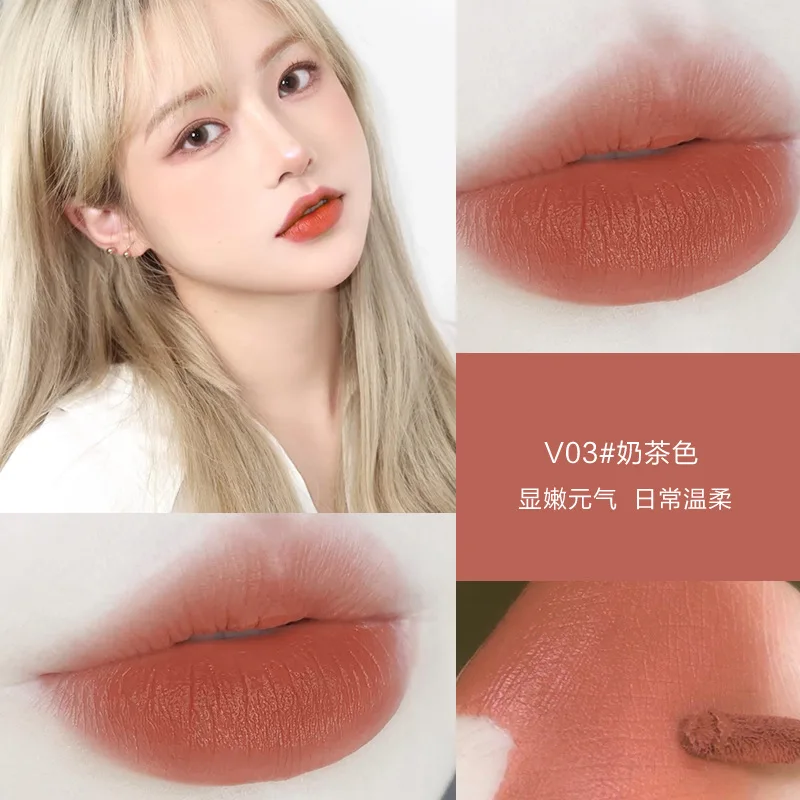 Новая глазурь для губ грязь бархатная Матовая Белая губная помада макияж с