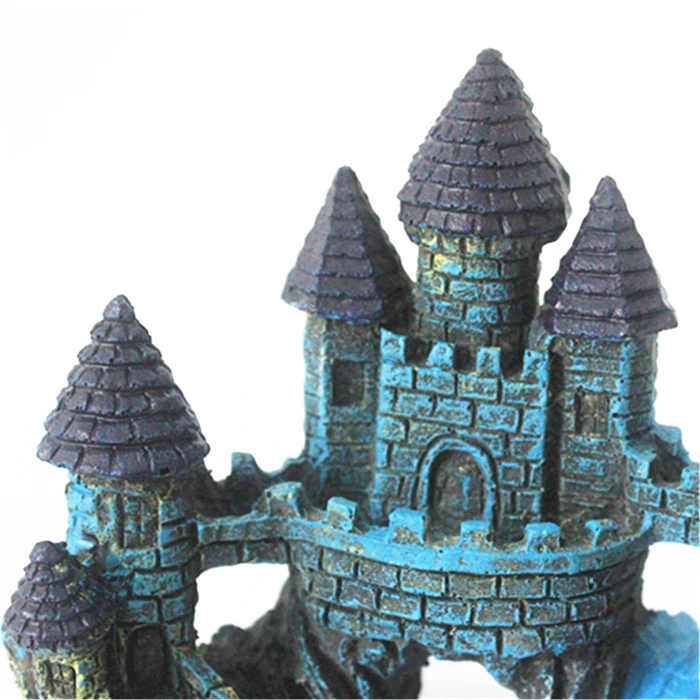 Искусственный замок украшение для аквариума искусственная пещера рыб укрытие