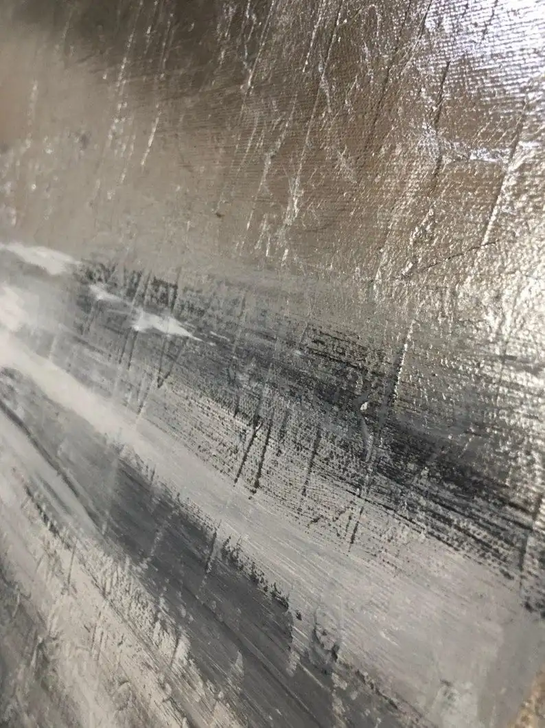 

Silver Painting Gray Painting Large Abstract Painting Texture Paintings Canvas Abstract Decor Office Paintings Texture Wall Art