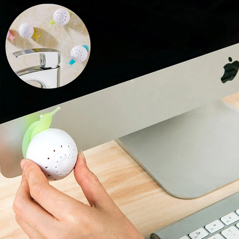 

New Indoor air freshener Cute Snail shape suction cup wardrobe bedroom bathroom toilet deodorant solid air freshener Q311C