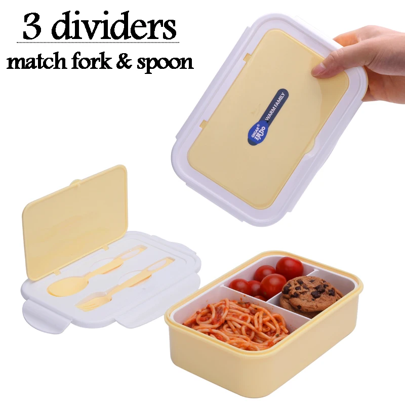 Детский Ланч бокс PP контейнер для еды многоцветный Bento Snack box открытый фруктовый