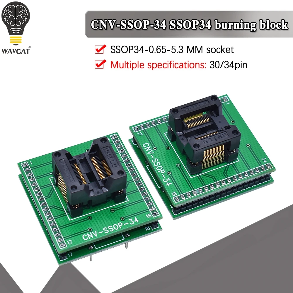 SSOP30 SSOP34 поворотный DIP34 / TSSOP30 TSSOP34 IC Разъем программатор адаптер розетка |