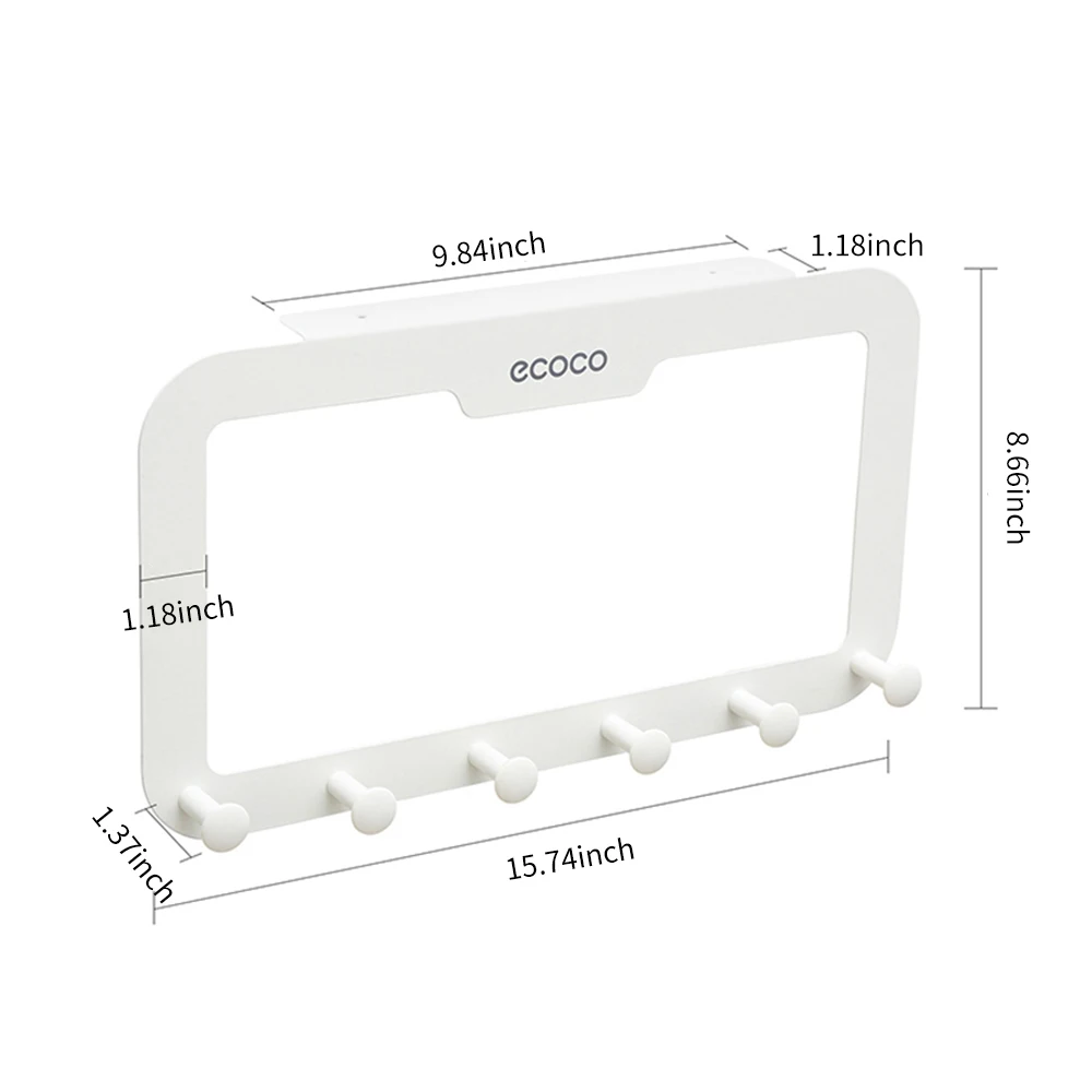 Вешалка для полотенец ECOCO с 6 крючками ванной комнаты вешалка настенная кухни