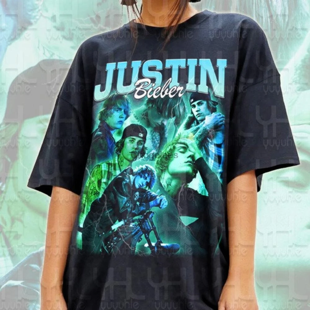 Футболка с принтом Джастина Бибера футболка фанатская рубашка в стиле рэп