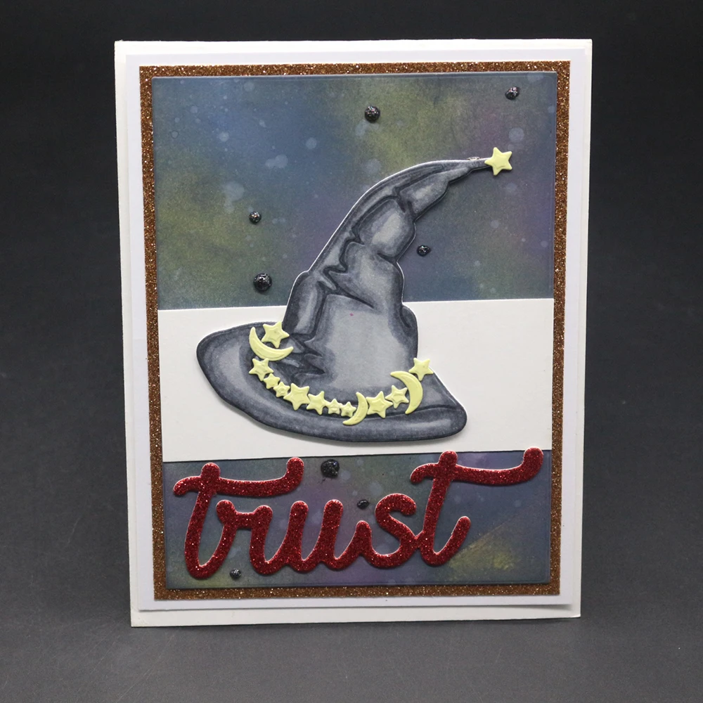 Ведьма шляпа рождественские заготовки скрапбукинга Новое поступление