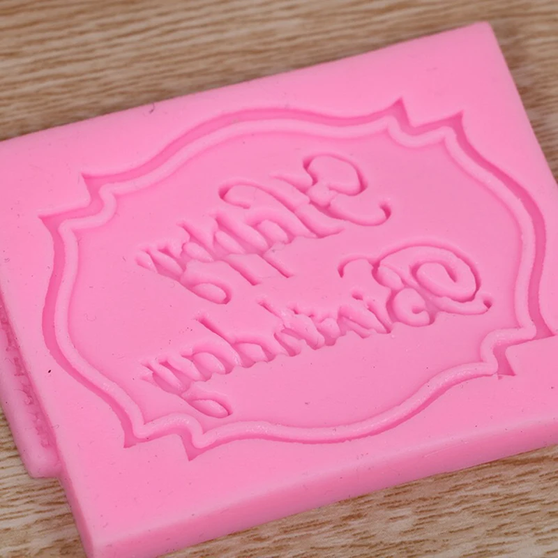 

Happy birthday silica gel mold children chocolate turn sugar baking mold cake mold gypsum DIY decoration soap mold