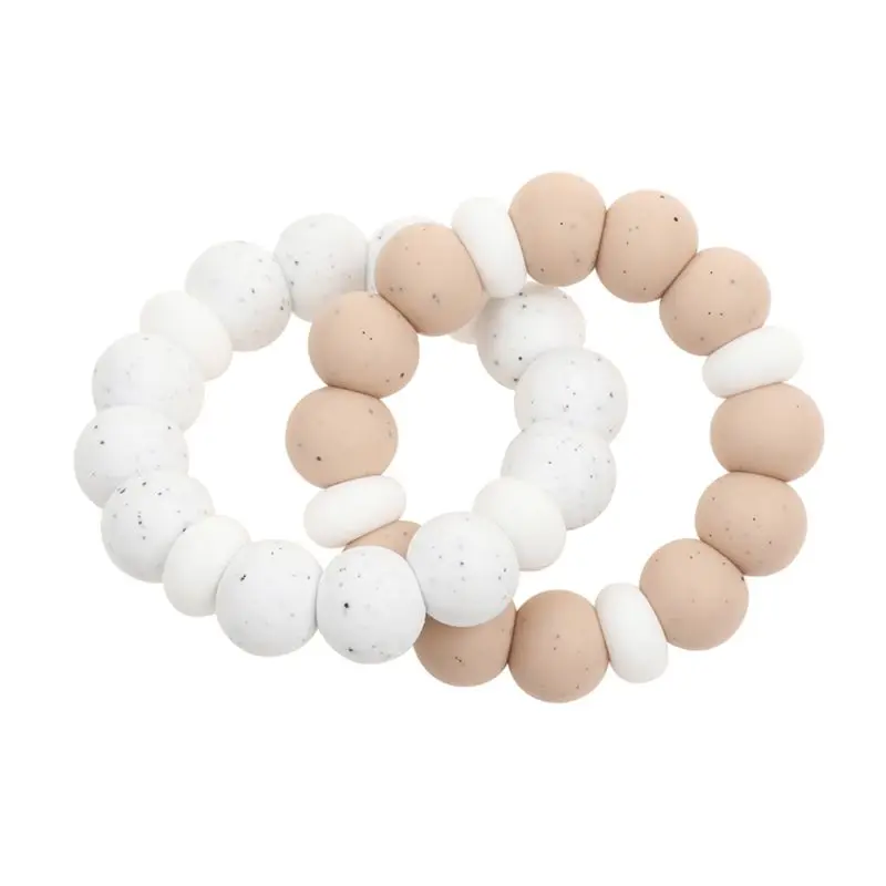 

Food Grade Silicone Beads Baby Teether Bracelet Teeth Tooth Sensory Chewing Toy GXMB