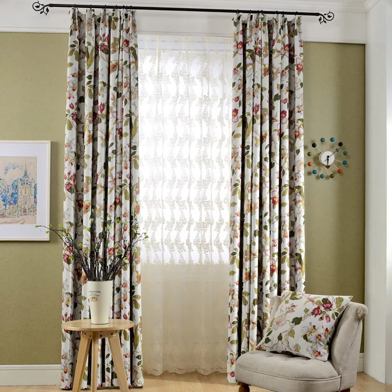 Затемняющие занавески с растениями для гостиной сада спальни душевой