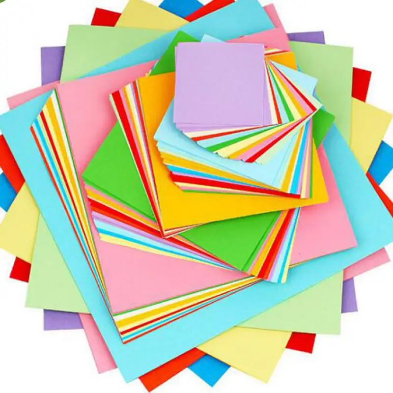 100 шт. квадратная бумага для оригами ручная работа двусторонняя цветная