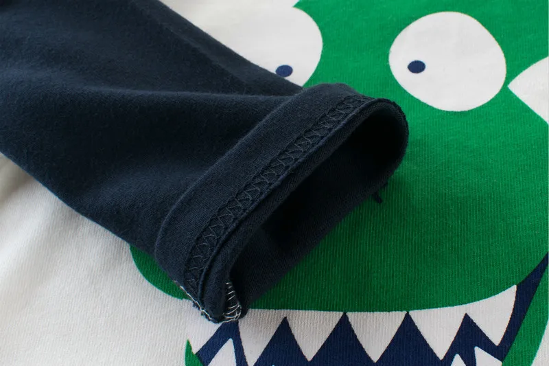 Осенняя От 3 до 8 лет футболка для мальчиков детская куртка с рисунком динозавра