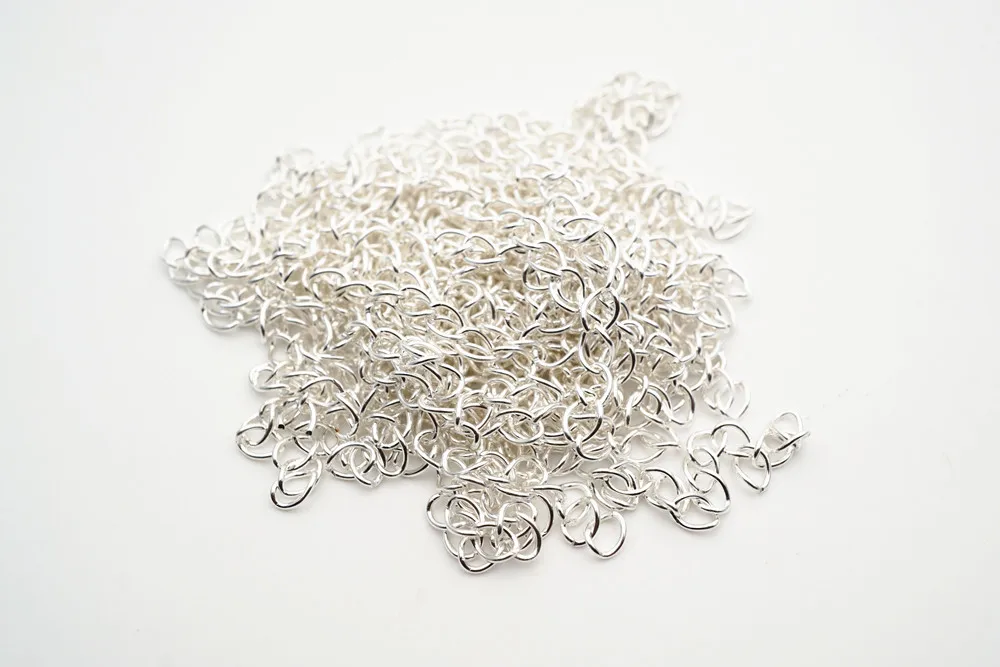 silver chain 50 шт., 6 цветов, удлинитель колье удлинитель браслета, удлиняющие хвосты, сделай сам, для рукоделия, для изготовления ювелирных изделий, подходящие разъемы HK021 - Цвет: silver chain