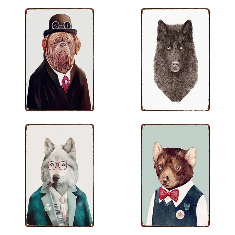 Юмористический декор в виде головы животных металлическая дверь наклейки на