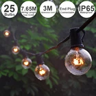 25Ft G40 лампочки глобуса строка светильник s с 25 колба дворе патио светильник s Винтаж лампы декоративные открытый Гирлянда Свадебный светильник D25