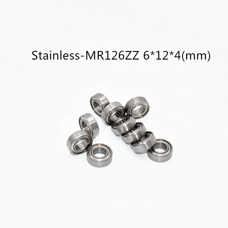 SMR126ZZ Bearing 6*12*4 mm ( 10PCS ) ABEC-5 Stainless Steel Ball Bearings metal sealed SMR126Z SMR126 Z ZZ