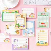 dimi 50 sheets cute cartoon style memo pads message stationery office supplies weekly monthly plan notepad diary writing note