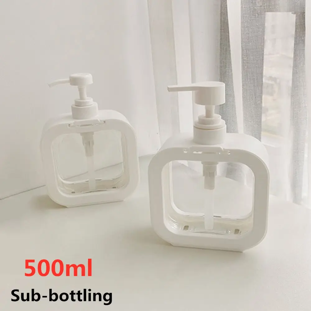 

500 мл пустая прозрачная бутылка для пресса с насосом, контейнер для лосьона, дезинфицирующее средство для рук, гель для душа, большая емкость...