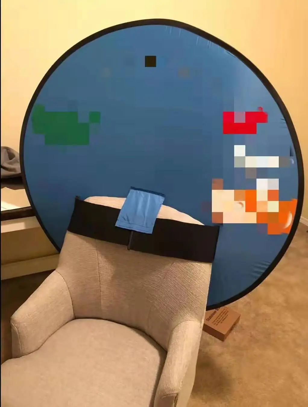 

Blue Screen Backdrops Photography Background Portable Fold Reflector for Live Broadcast YouTube Video Studio Round