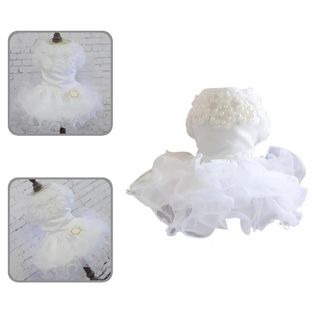 

Allergy Free Washable Fade-resistant Puppy Wedding Skirt Pet Photography Costume for Outdoor