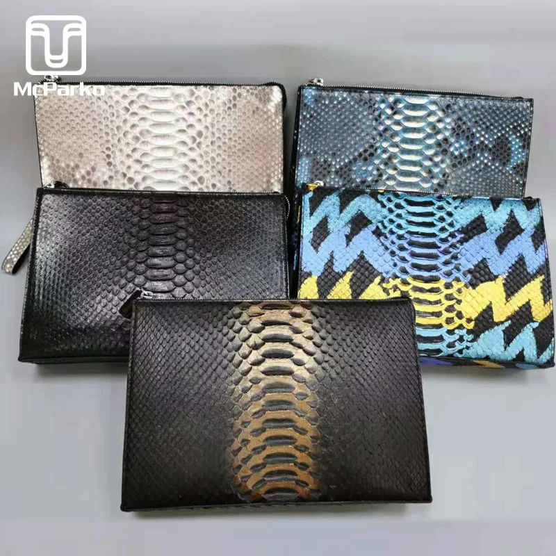 Мужской клатч McParko из Натуральной Змеиной кожи ручная сумка для мужчин роскошные