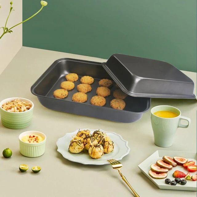 Baking Deep Baking Pans Nonstick Set, Cookie Sheet Baking Sheet Pan,  Bakeware Rectangle Cake Pan For Oven, 3 Piece