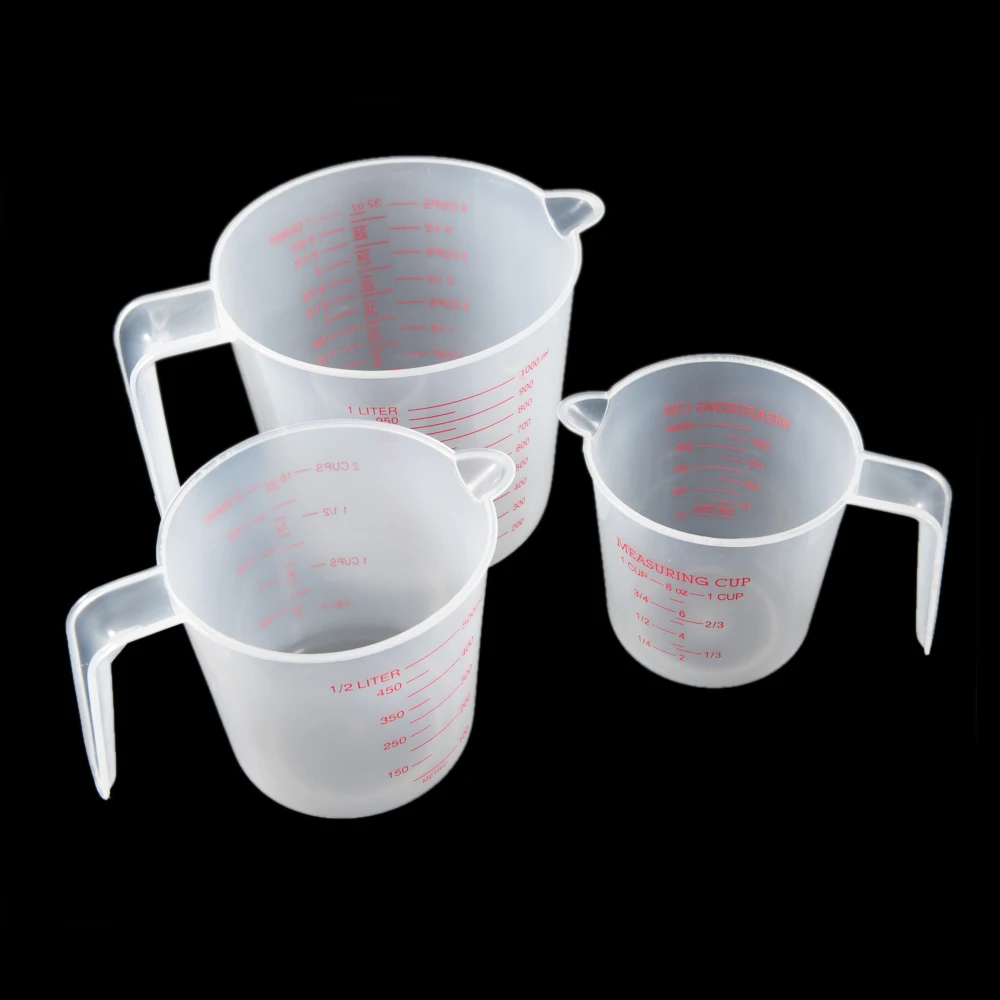 250/500/1000 мл пластиковый мерный стаканчик с носиком качественный кухонный