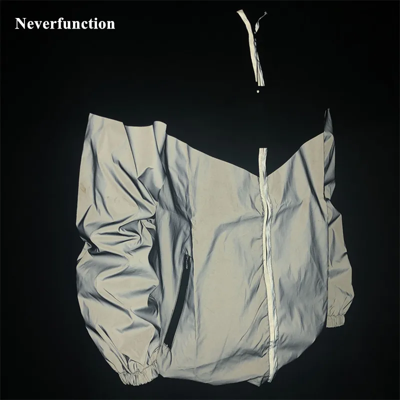 Мужская Ночная Светоотражающая Повседневная ветровка с вышивкой модная уличная