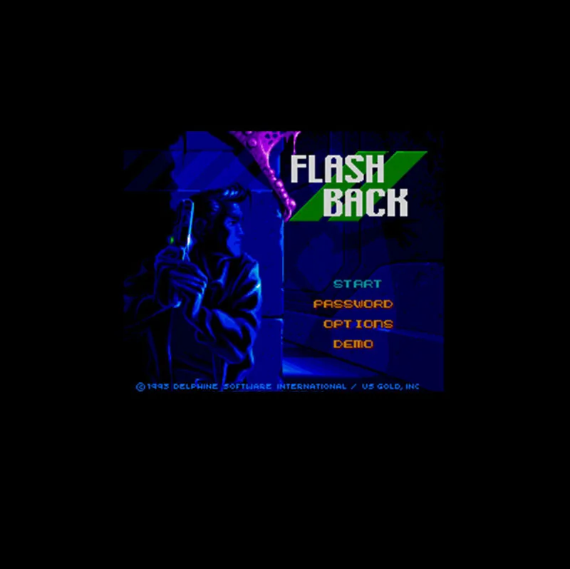 Flashback - The Quest for Identity NTSC Версия 16 бит 46 Pin большая серая игровая карта для игроков в