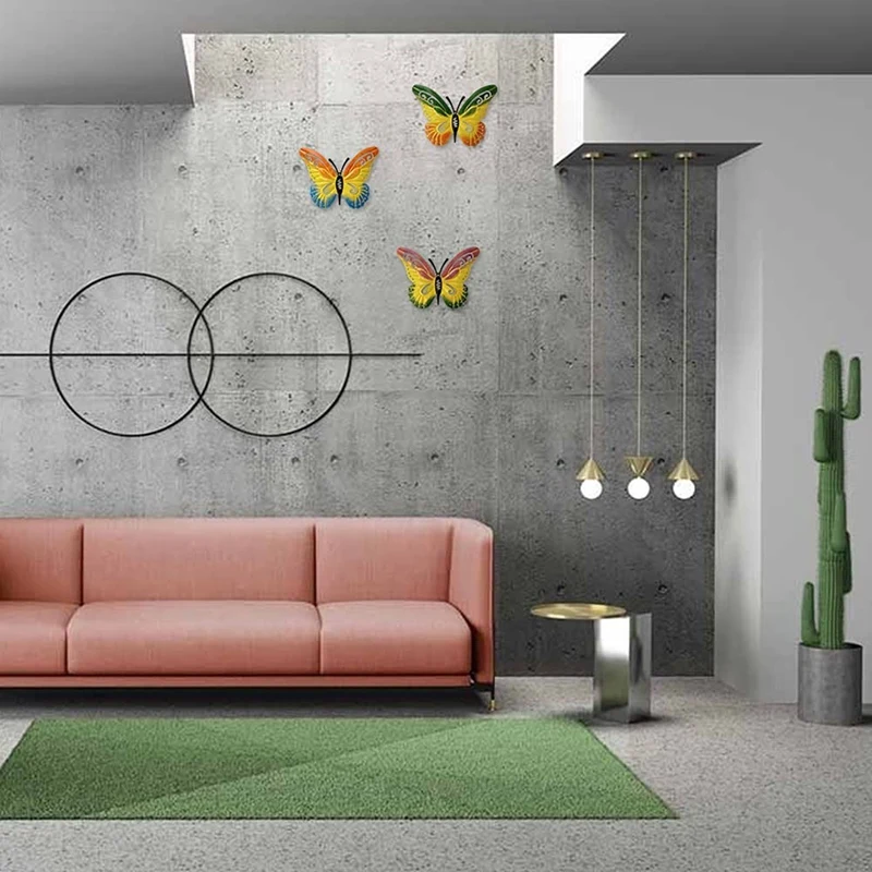 

Butterfly Garden Ornament Decorative Hanging Art Fence Sculpture Statue for Indoor Outdoor Garden Yard Decoration