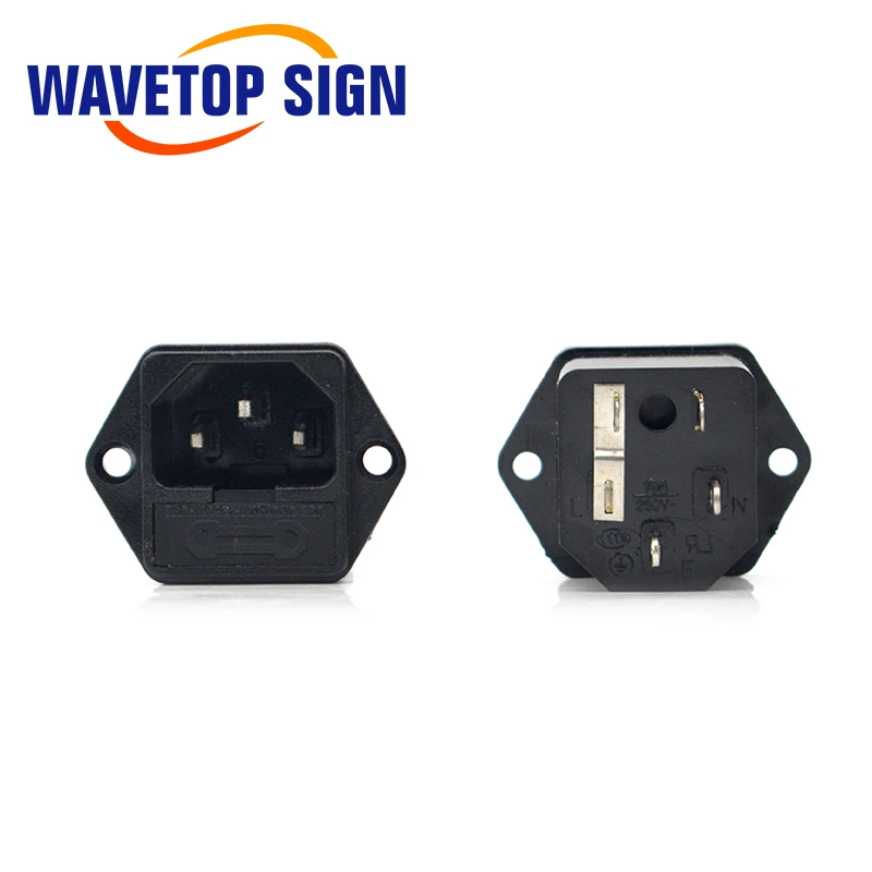 WaveTopSign 4 шт./лот AC 03 3 контакта разъем питания переменного тока 10A 250 В штекер для Co2
