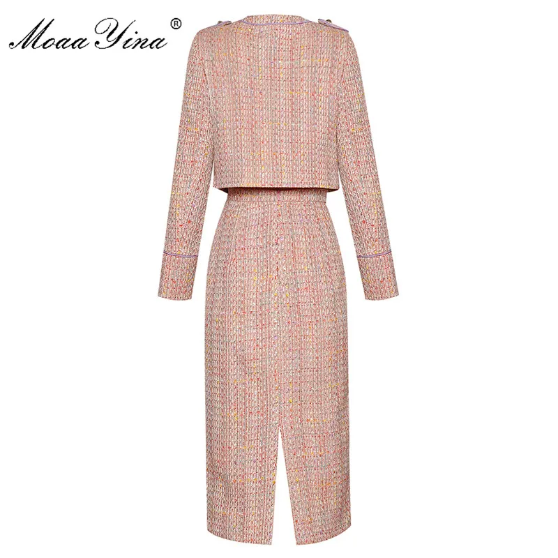 Женский дизайнерский комплект из двух предметов MoaaYina куртка с длинным рукавом и