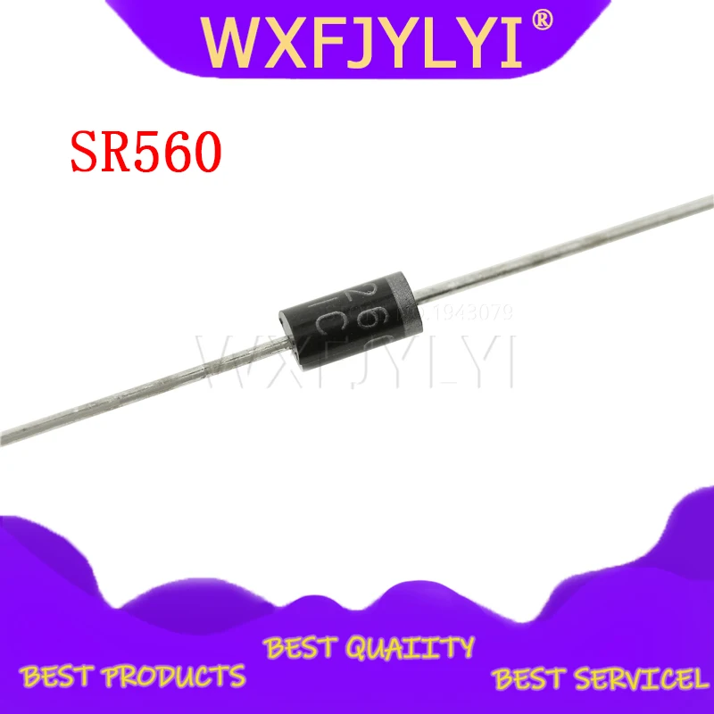 20 шт SR560 SB560 5A 60V диодный выпрямитель диода Шоттки | Электронные компоненты и