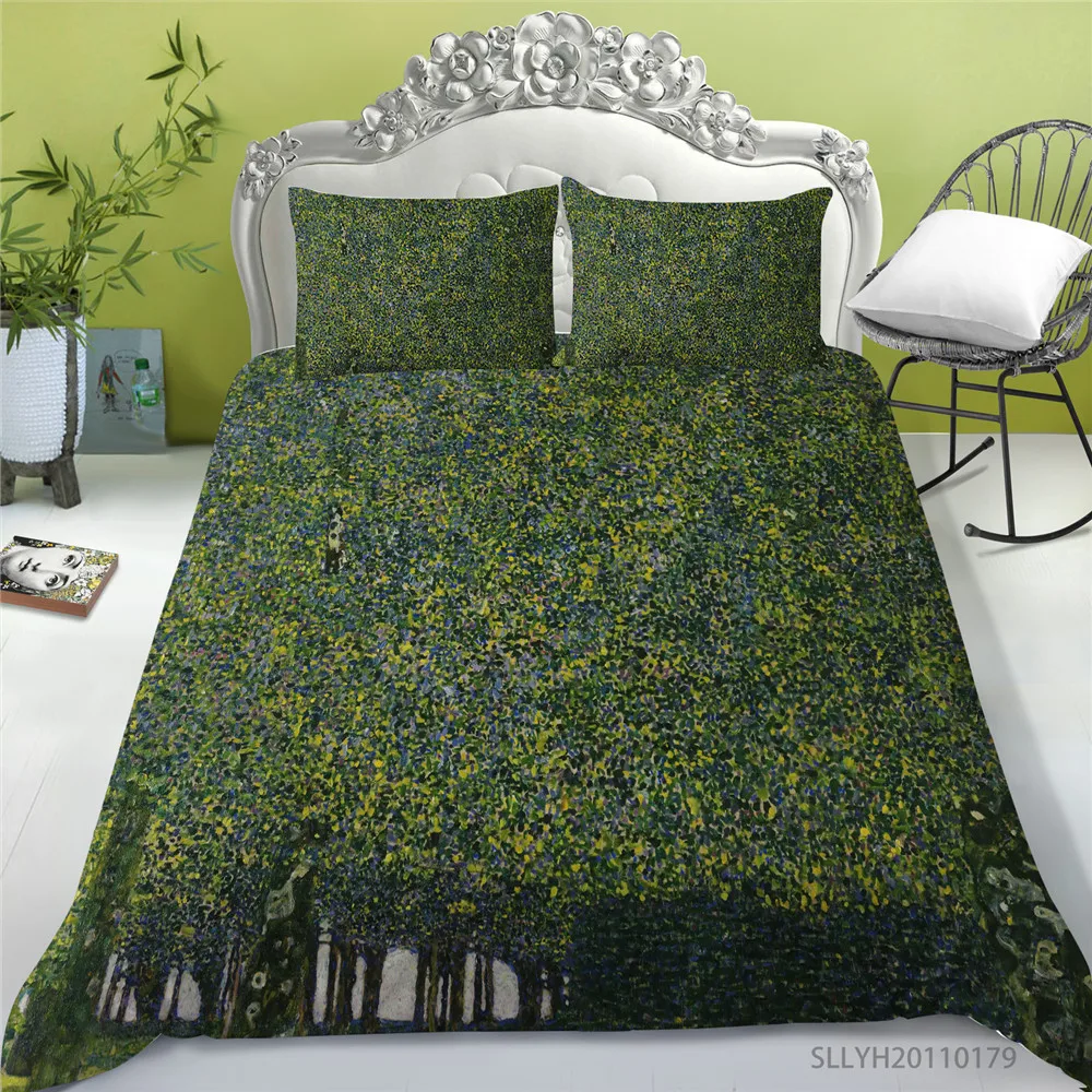 

3D Bedding Set Oil Painting Print Duvet Cover Set 2/3 Pcs Luxury Bedclothes Creative Pattern Design Dropship