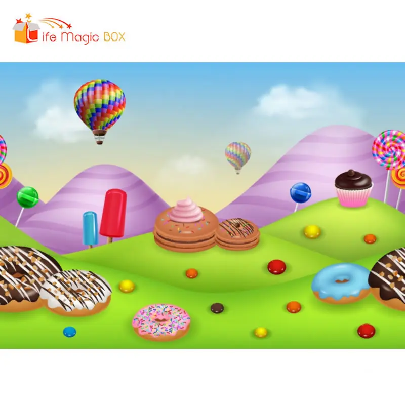 LIFE MAGIC BOX фон для дня рождения пончики леденец Конфеты воздушный шар фотосъемки