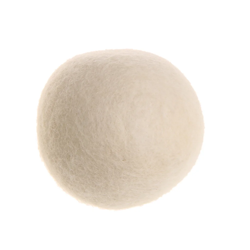 

1 x 6cm Wool Dryer Balls Drying Fabric Softer Luandry Home Washing White LXAC