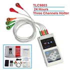 Динамический ЭКГ Holter 24 часа EKG 5 выводов3-канальный электрокардиограф, ЭКГ-анализатор TLC9803